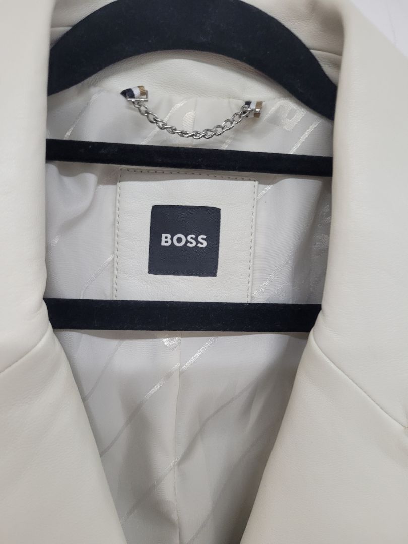 Cream Hugo boss Lambs leather, Uk8