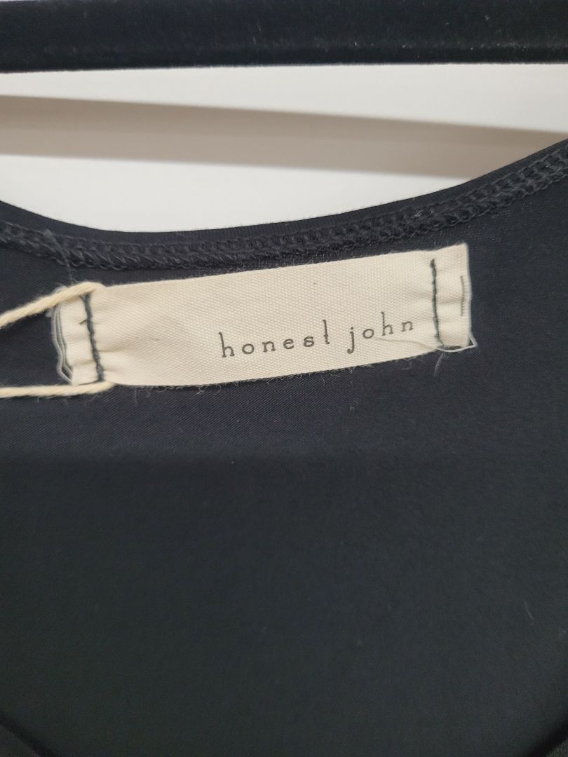 Black Honest John Short Sleeve Top, L/XL