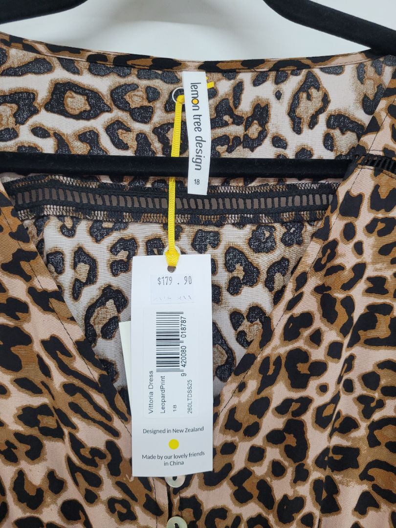 Leopard Lemon Tree Dress, 18