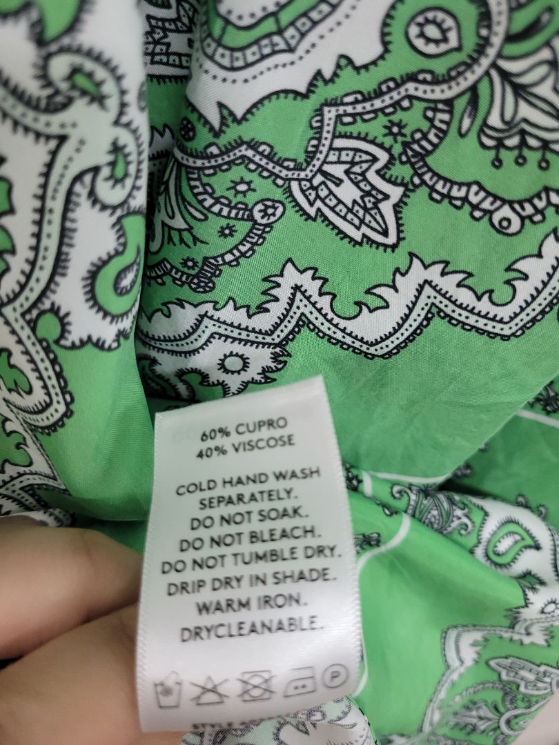 Green and white Country Road Dress, one size