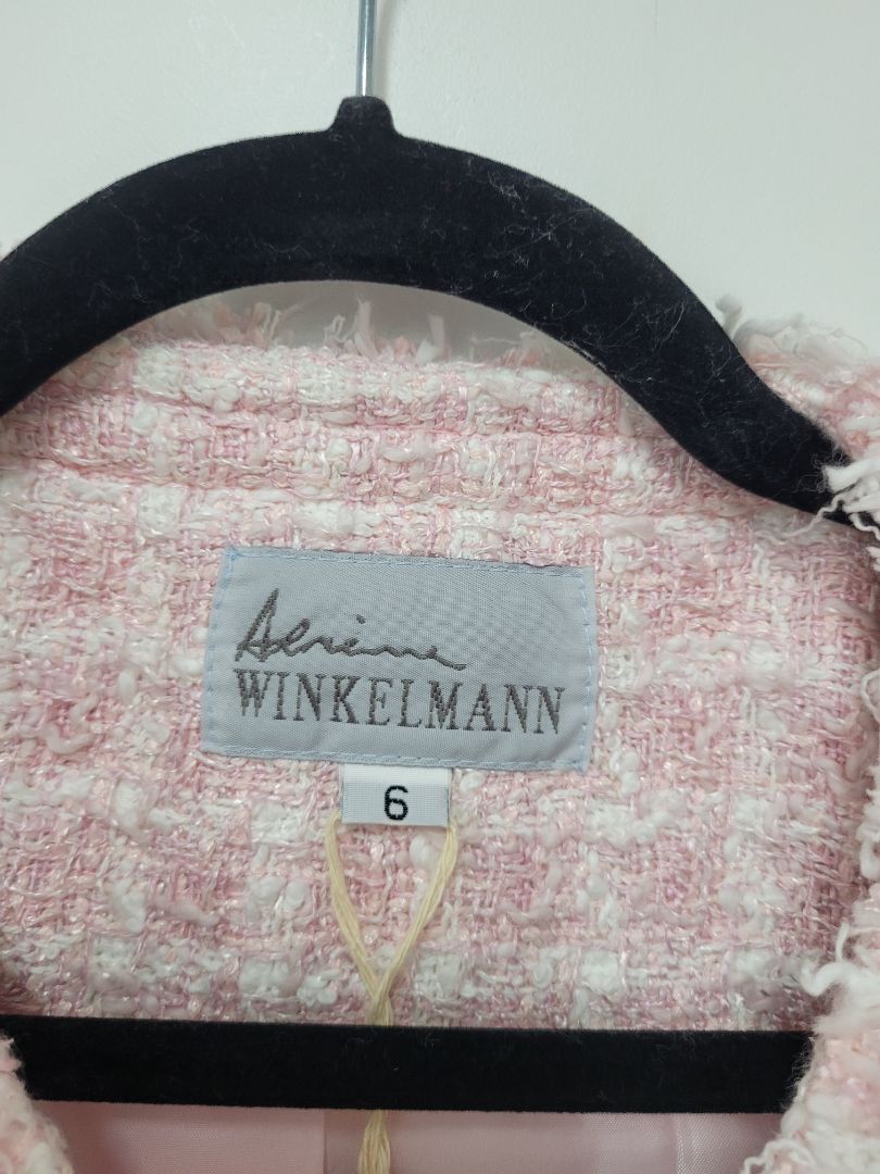 pink and white Adrienne Winklemann Blazer, 6