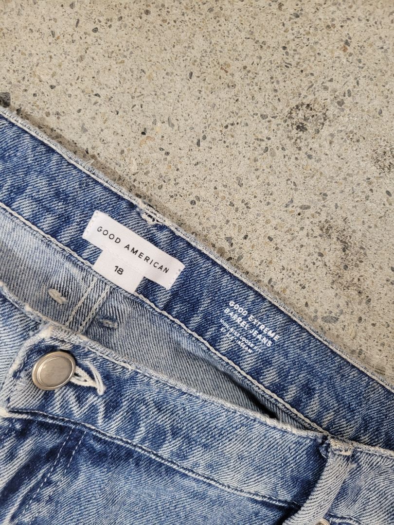 Blue Good American Barrel jeans, 18
