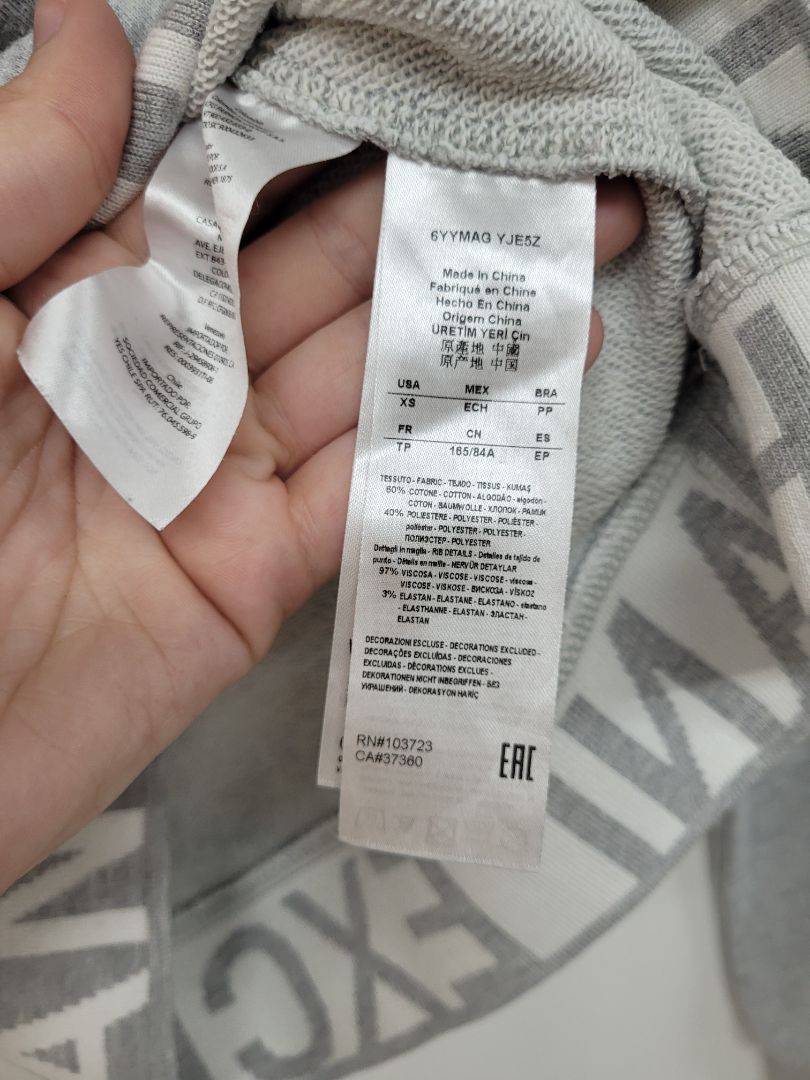 Grey Armani exchange Jumper, XS