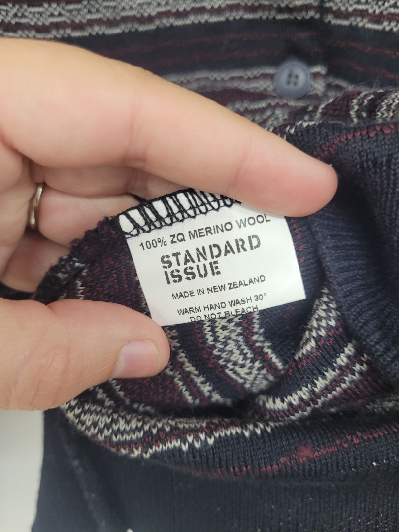 Navy red Standard Issue Cardigan, L