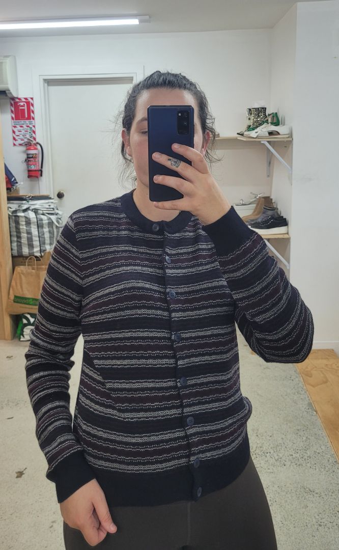 Navy red Standard Issue Cardigan, L