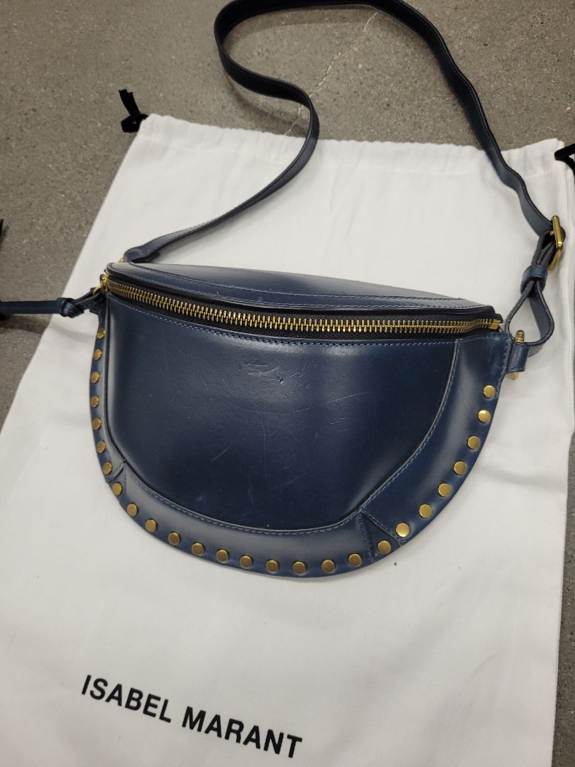 Blue Isabel Marant Studded belt bag
