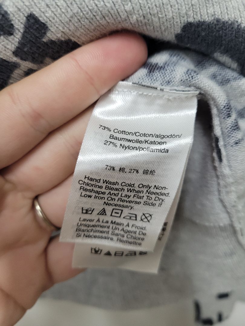 Grey and black DKNY Long Sleeve Top, S