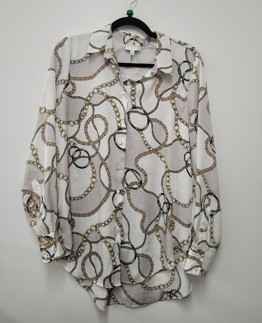 White chain pics Witchery Long Sleeve Top, 12