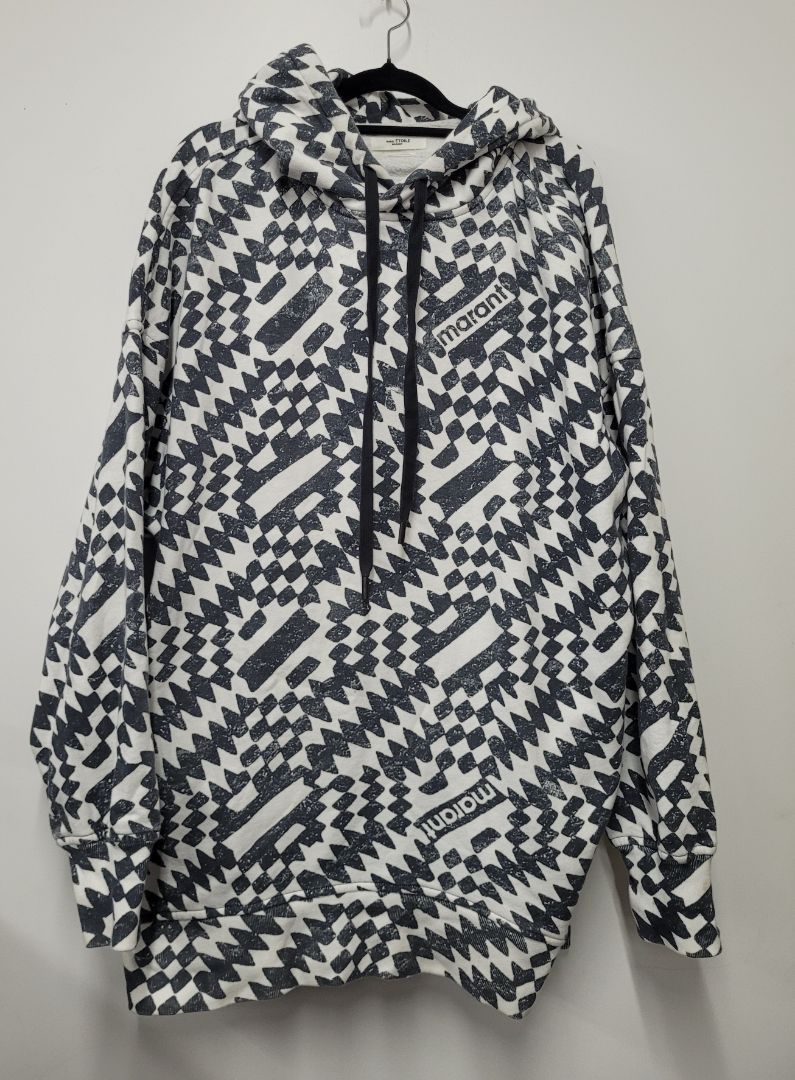 Grey and white Isabel Marant oversized hoodie, L