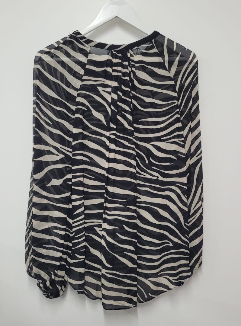 Black and white Witchery Long Sleeve Top, 10