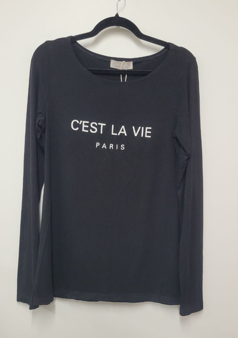 Black Repertoire Long Sleeve Top, 10