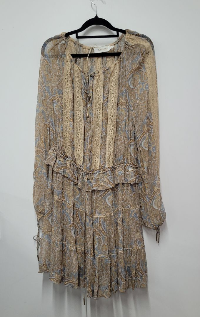 Brown blue Zimmermann Dress, 4 (16)