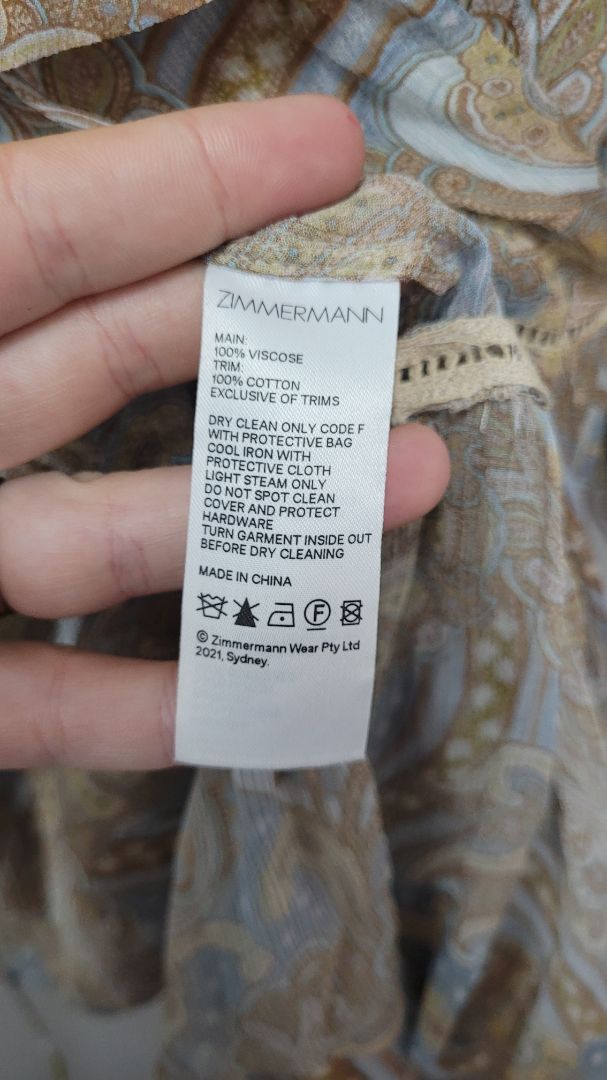 Brown blue Zimmermann Dress, 4 (16)
