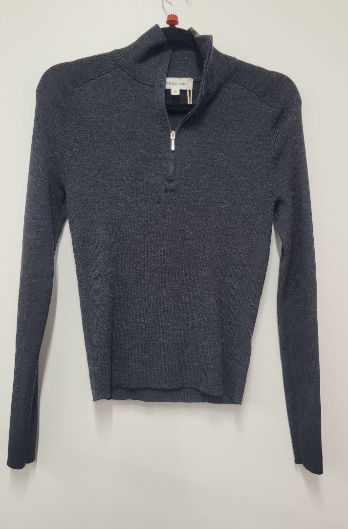 Grey Assembly Label Long Sleeve Top, 10