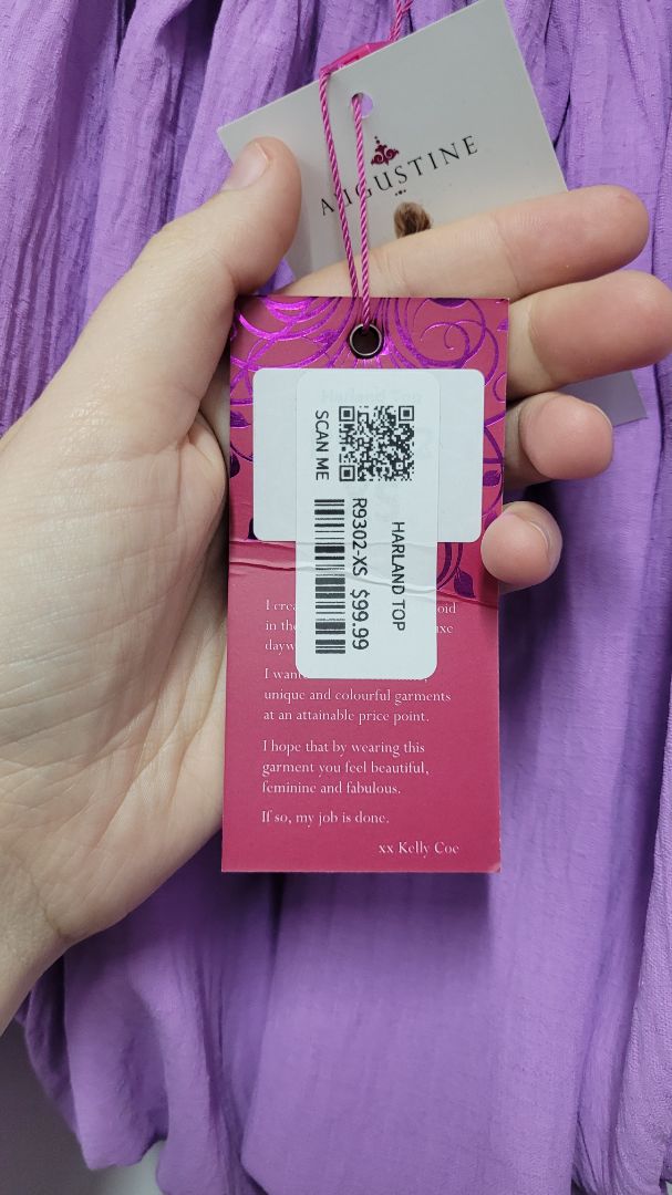Purple Augsutine Cropped bnwt, XS