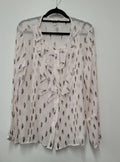 Pink with purple glitz Verge Long Sleeve Top, S