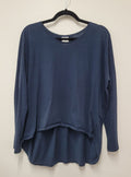 Navy Kowtow Long Sleeve Top, M