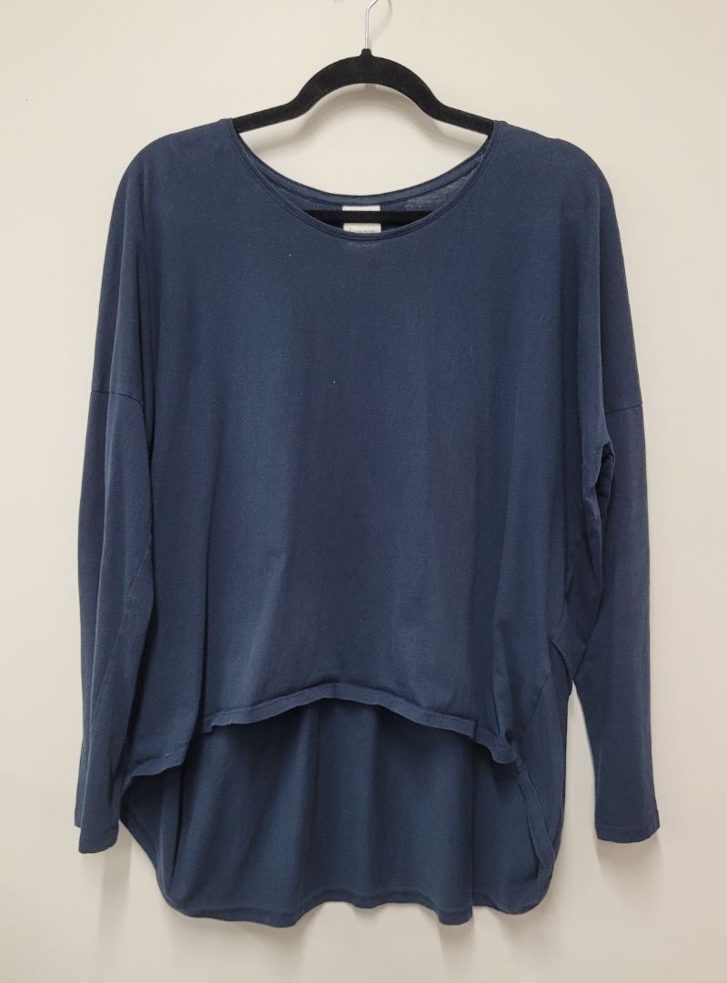 Navy Kowtow Long Sleeve Top, M