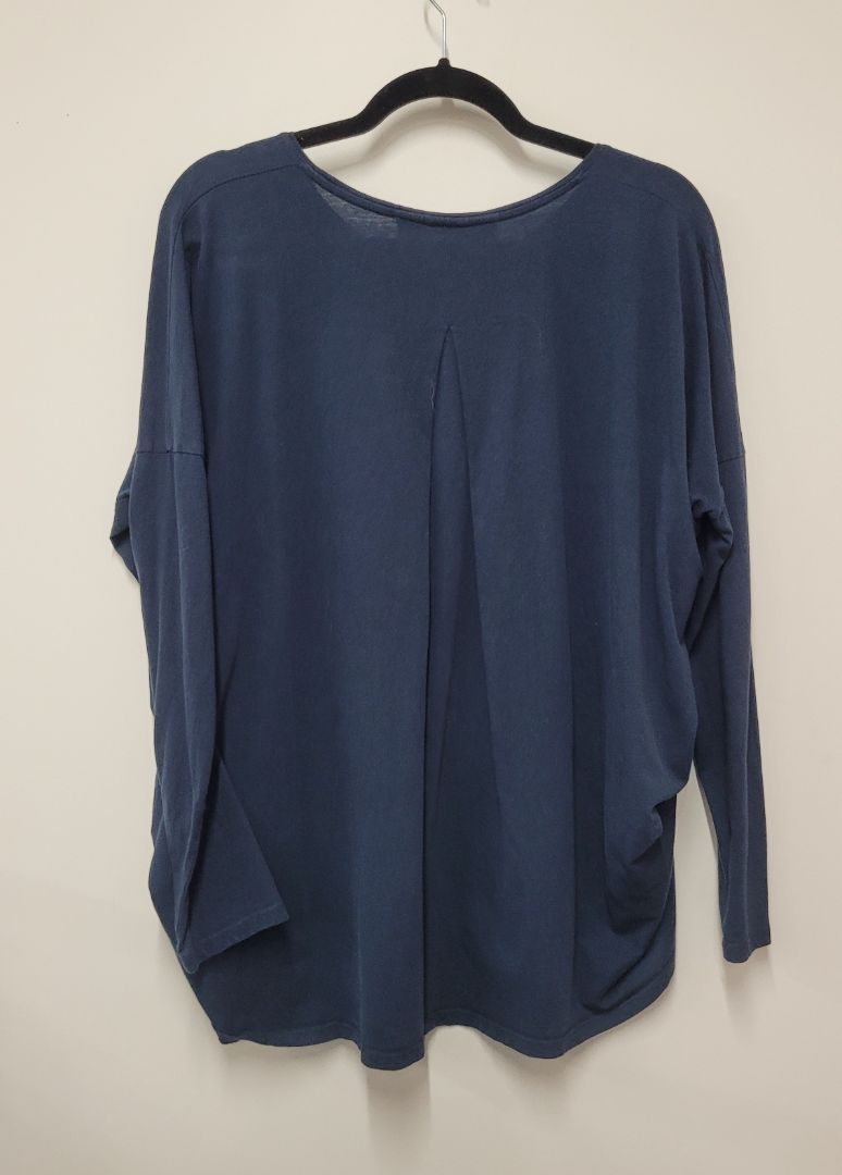 Navy Kowtow Long Sleeve Top, M