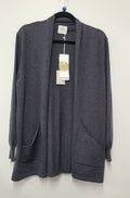 Grey Royal merino Cardigan, L