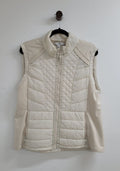 Cream Verge Puffer Vest, L