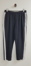 Black with white stripes Tuesday Pants, 12