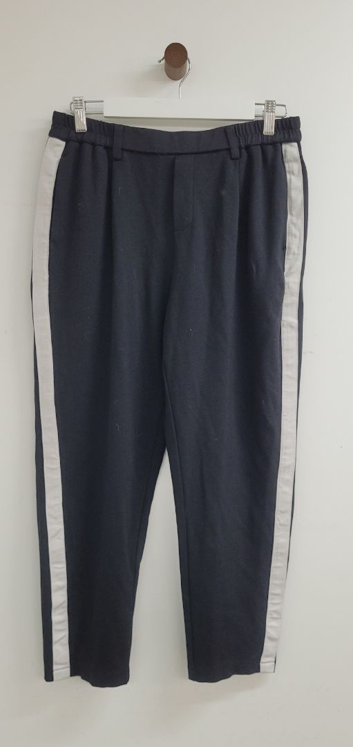 Black with white stripes Tuesday Pants, 12