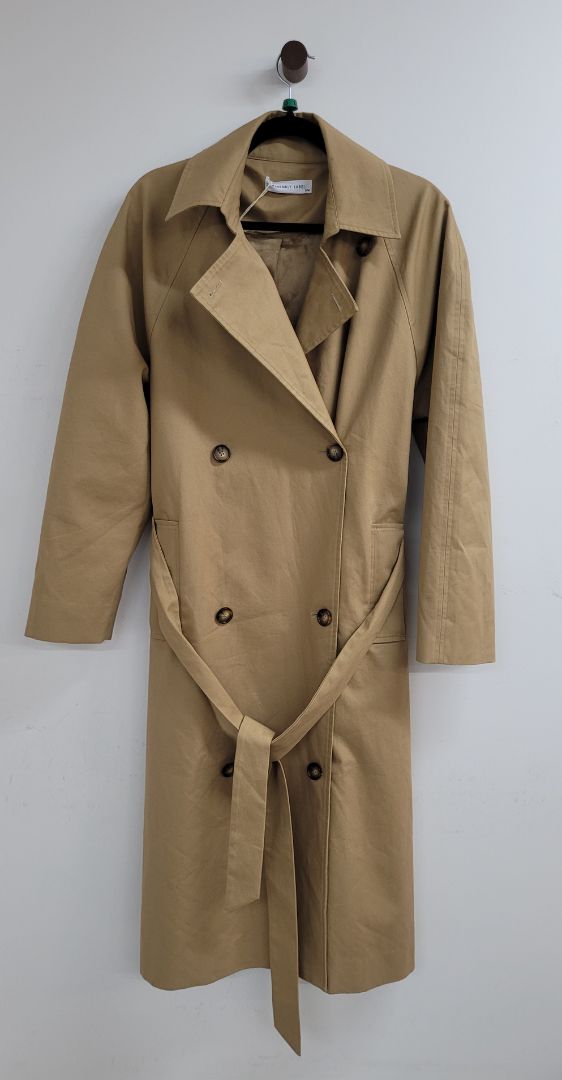 Tan Assembly Label Trench, s/m