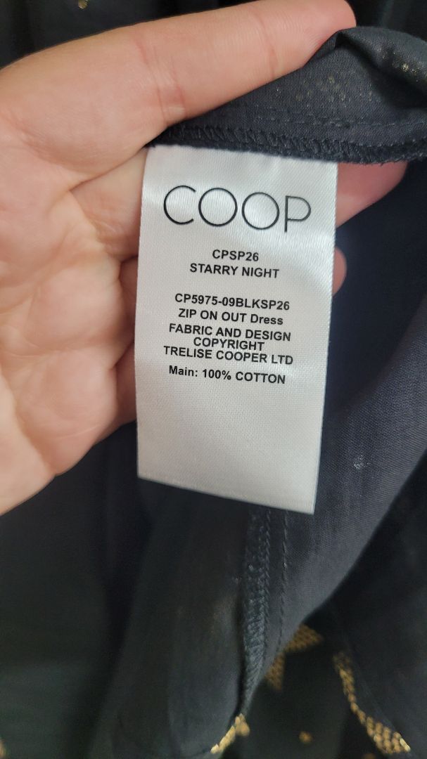 black,gold Coop Dress, xs