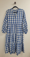 Blue and white Miracle Dress, 8