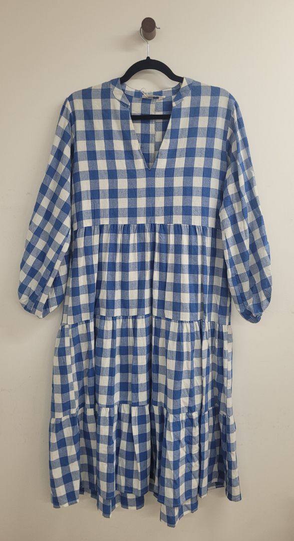 Blue and white Miracle Dress, 8