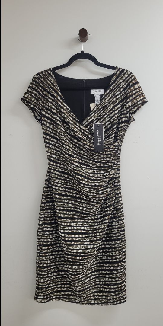 brown black white Joseph Riboff Dress, 6