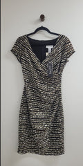 brown black white Joseph Riboff Dress, 6