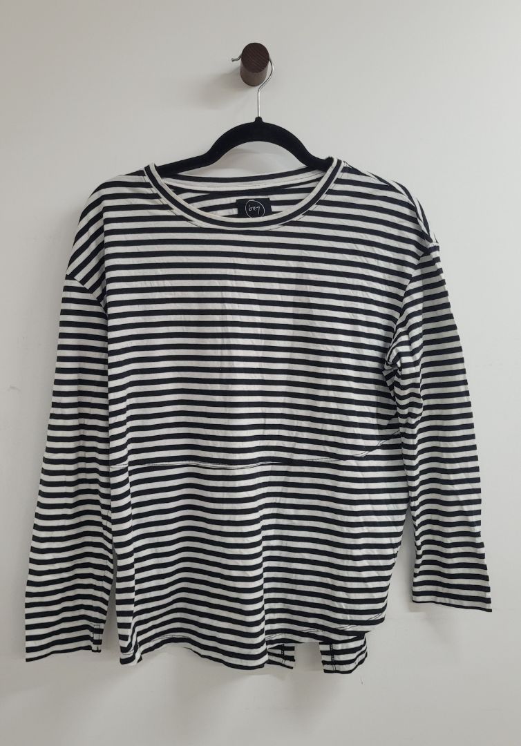 White and black Moochi Long Sleeve Top, S