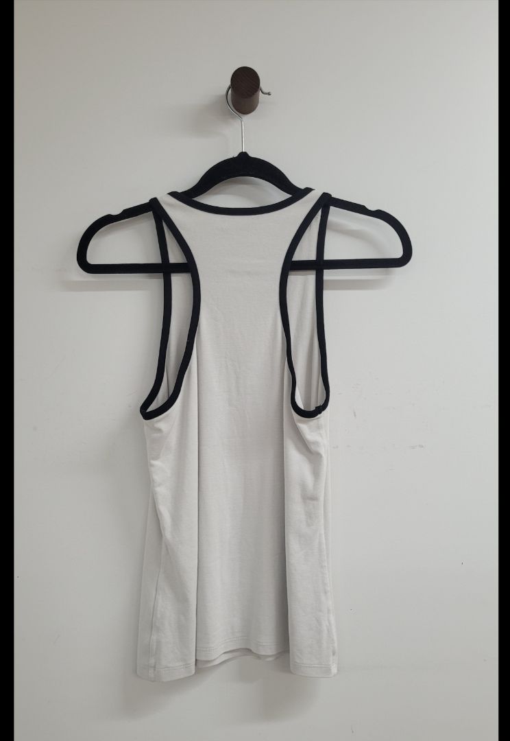 White and black Rebe Short Sleeve Top, S
