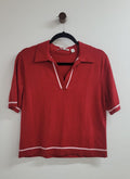 red Country Road Short Sleeve Top, S