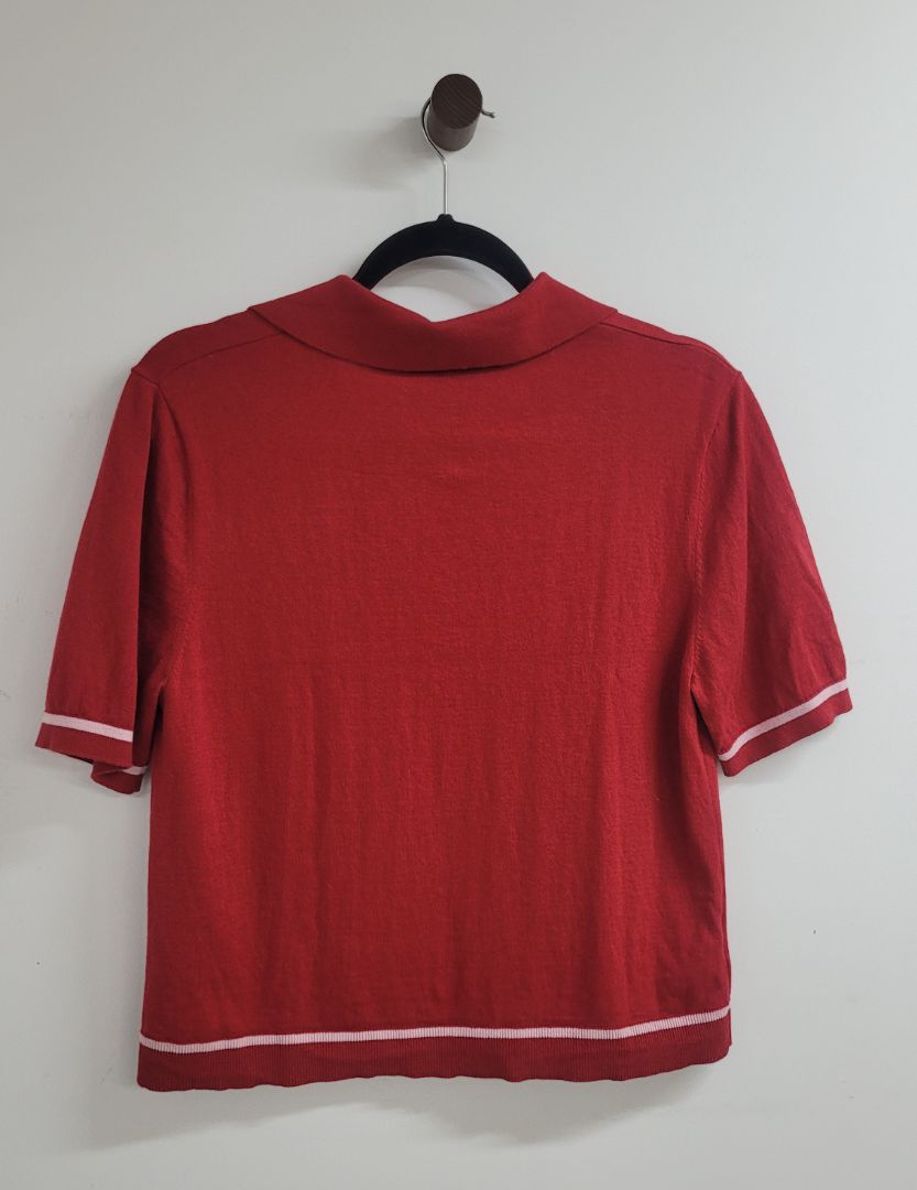 red Country Road Short Sleeve Top, S