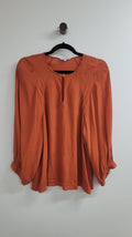Rust Veronika maine Long Sleeve Top, 8