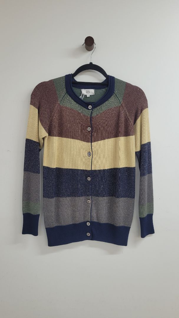 Green/beige/blue Noa Noa Cardigan, S