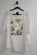 White green Moochi Short Sleeve Top, L