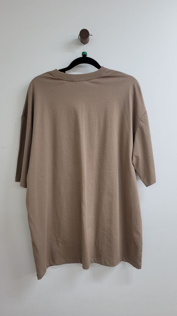 Brown D-Luxe Short Sleeve Top, M