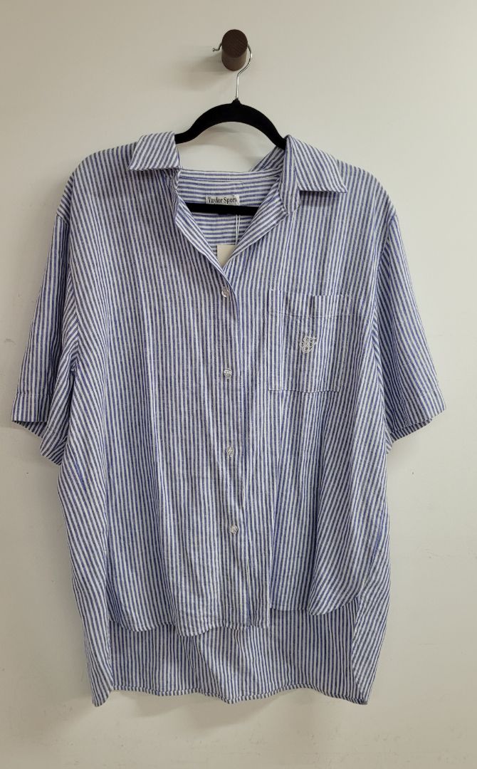 Blue and white Taylor sport Shirt, M