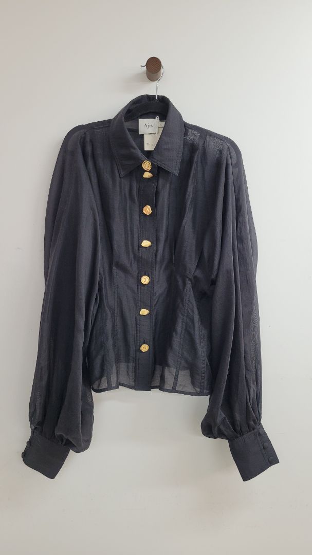 Black Aje Long Sleeve Top, 12