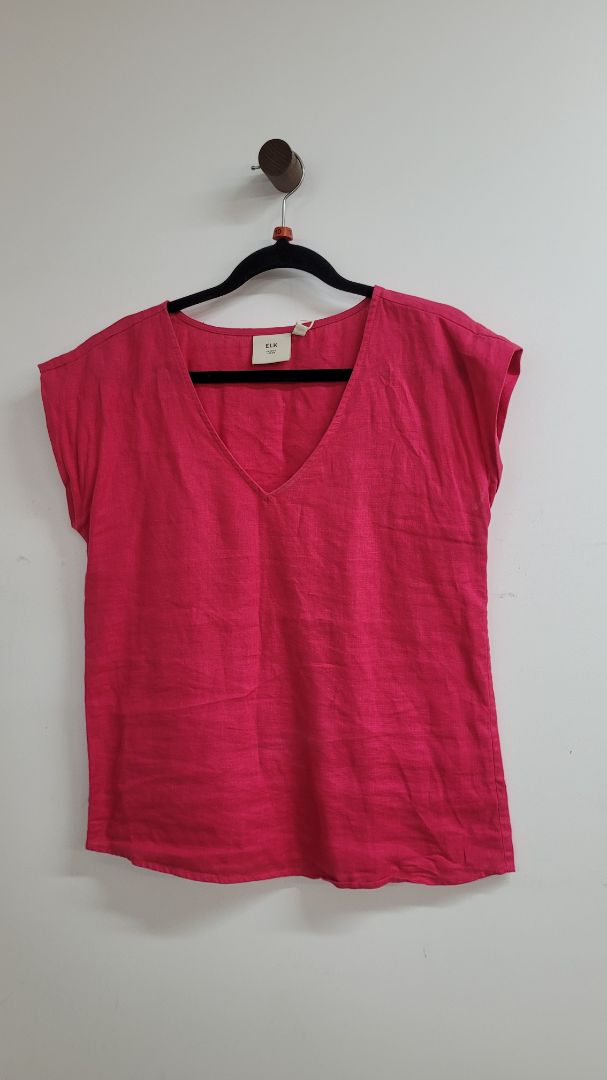 Pink Elk Short Sleeve Top, S