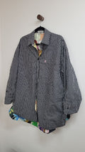 Black white srripes with floral inner Essentiel Antwerp Shirt, XS