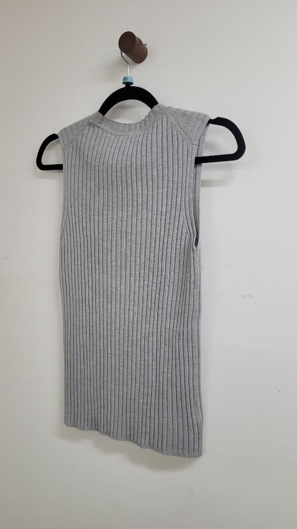 Grey Trenery Short Sleeve Top, xxs