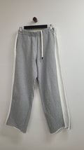 Grey and white Bassike Pants, 2 (m)