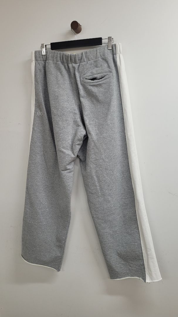Grey and white Bassike Pants, 2 (m)