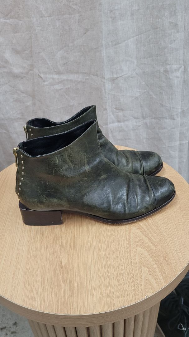Khaki Beau coops Boots, 38