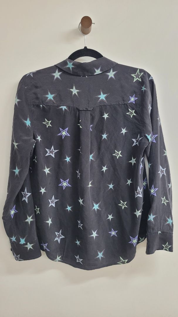 Black with stars Rails Long Sleeve Top, S